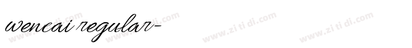 wencai regular字体转换 wencai regular字体转换